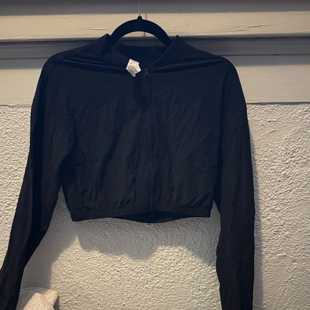 ALO Cropped Breezy Full-Zip Cover Up